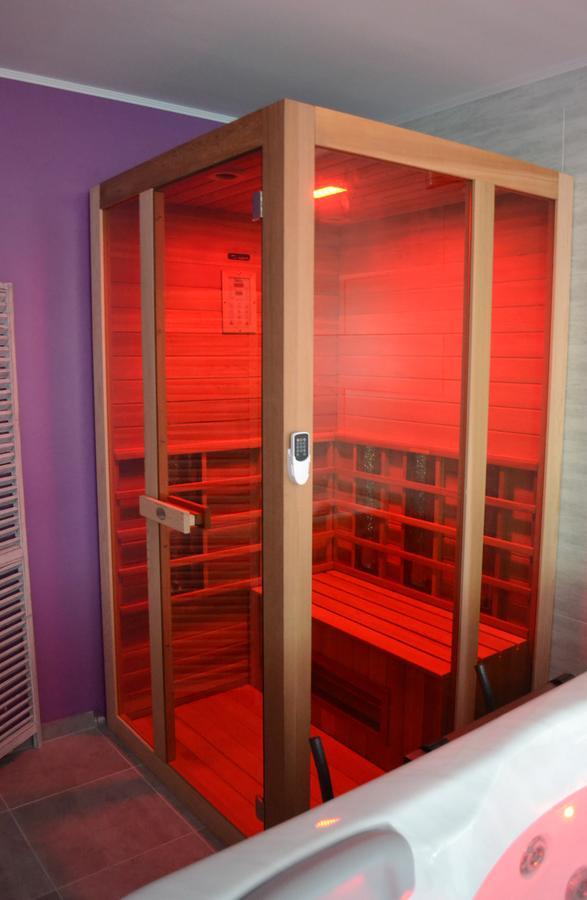 Au Coeur du Bien-Etre, chalet avec piscine chauffée et couverte, SPA, sauna, massages Monteaux Exterior foto